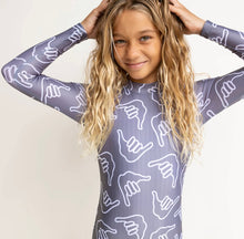 Load image into Gallery viewer, Shaka Long Sleeve Zip-up Suit, 0/1Y