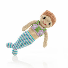 Load image into Gallery viewer, Handmade Mermaid Doll in Turquoise
